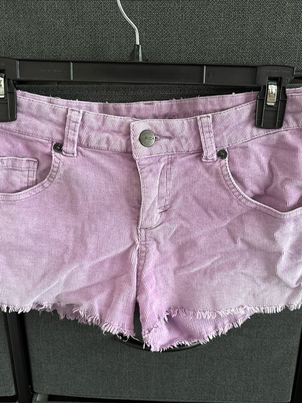 RVCA Lilac Corduroy Frayed Hem Women's Shorts